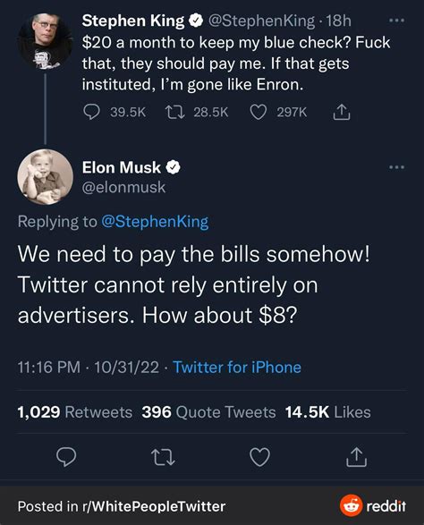 Apparently Musk replied Mr. Kings Tweet and tried to be funny. : r ...