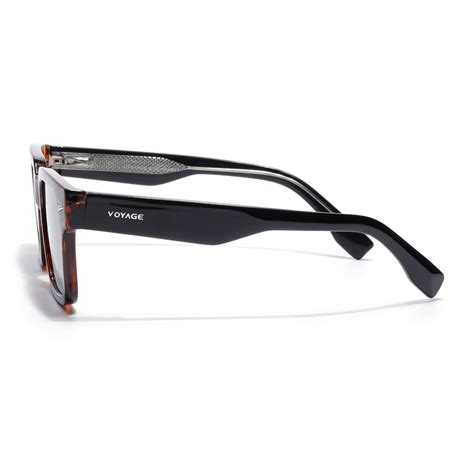 Demi Brown Rectangle Polarized Sunglasses | Black Lens - PMG7917