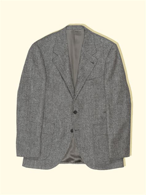 Wool Tweed Sport Jacket - Grey Herringbone — The Anthology