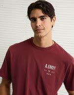 Buy American Eagle Men Wine Logo Graphic T-Shirt Online - 39974876