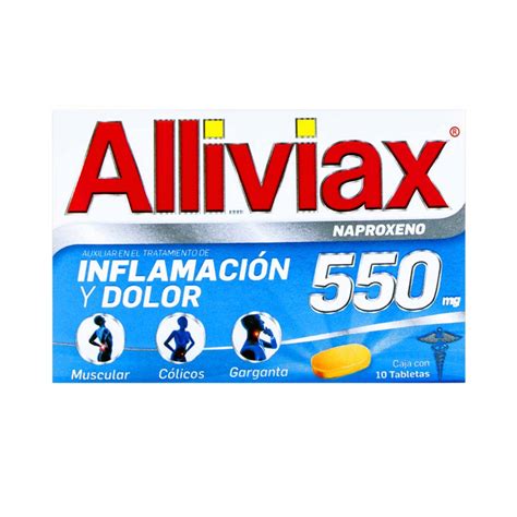 Alliviax Reduce Dolor Caja 10 Tabletas Genomma Lab
