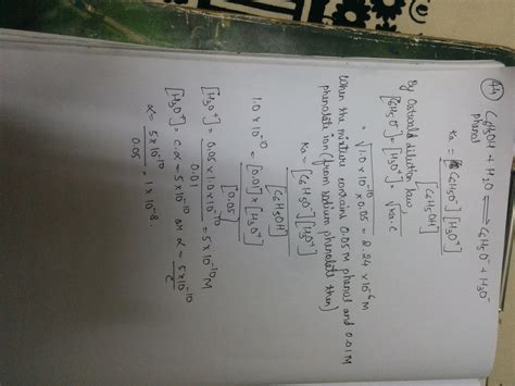 Question 7.44 The ionization constant of phenol is 1.0 × 10^(–10). What ...