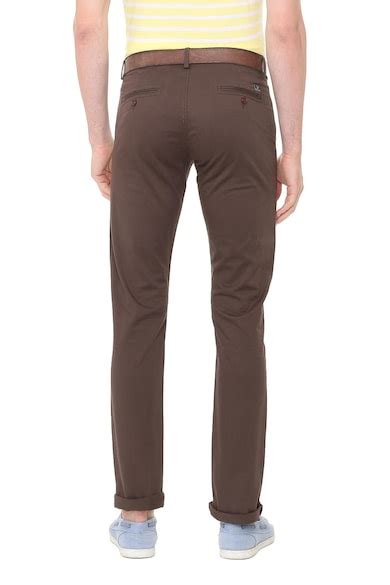 Buy Men Brown Solid Casual Trousers Online - 307818 | Allen Solly