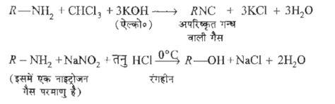 जब एक क्षारीय वाष्पशील नाइट्रोजन यौगिक को क्लोरोफॉर्म तथा ऐल्कोहॉलिक ...