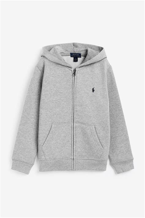 Buy Polo Ralph Lauren Grey Zip Up Logo Hoodie from the Next UK online shop