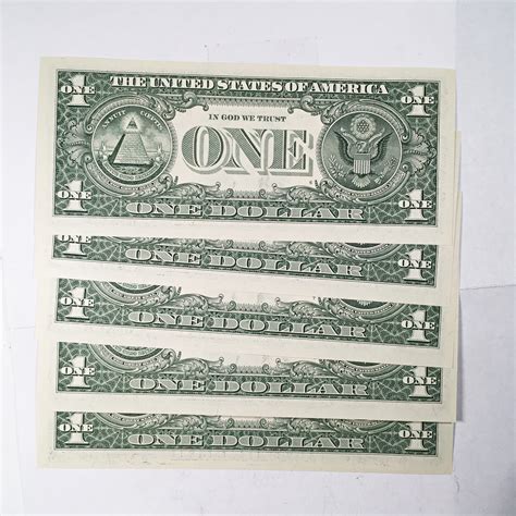 Five (5) Series 2013 $1 FRN; Dallas, TX*CONSECUTIVE NUMBERED STAR NOTES ...