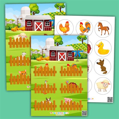 Printable Farm Animals Hide and Seek Activity for Toddlers