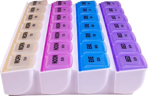 Buy Apex 7-Day Mediplanner Pill Organizer, Weekly Pill Organizer, 4 ...