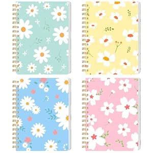 HIBOX 4PCS Mini Spiral Notebooks, Pocket Notebooks Small College Ruled ...