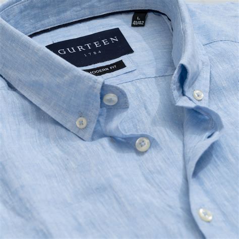 Blue Men's Shirt | Linen Shirts | Gurteen Menswear