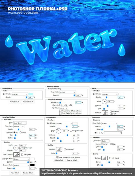 Image result for Water Text Photoshop Tutorial