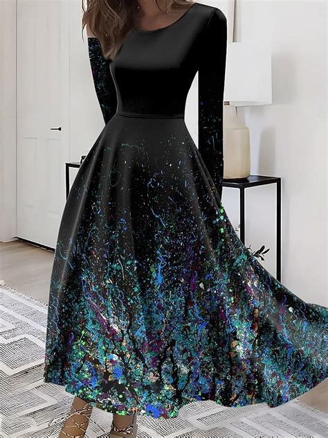 Women's Midi Dress A Line Dress Fit And Flare Dress Vacation Casual ...
