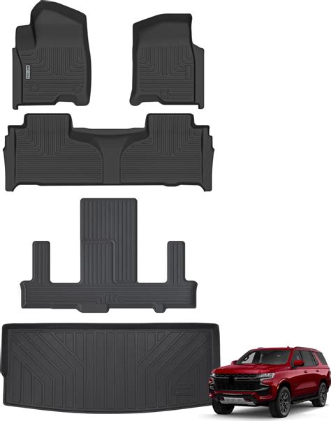 Amazon.com: CreekT Floor Mats & Cargo Liner for Chevy Tahoe for GMC ...