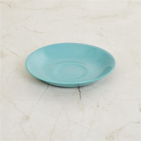 Buy Fiesta Conran Teal Blue Solid Bone China Cup and Saucer Set- 180 ml ...