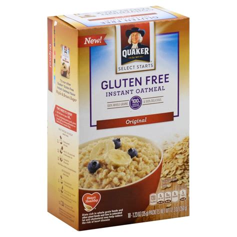 Quaker Gluten Free Instant Oatmeal Original - Low Fodmap Certified ...