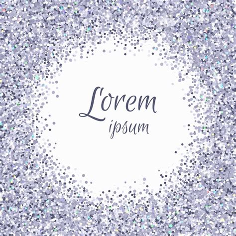 Sfondo con glitter argento, cornice rotonda. Illustrazione vettoriale ...