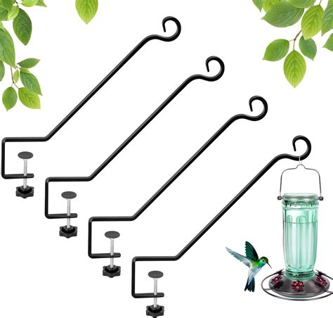 Amazon.com : Adnee 4 Pcs Deck Bird Feeder Hanger for Railing-12.5 Inch ...
