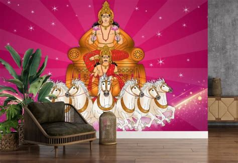 Buy Surya Devta Wallpaper for Wall Online in India - Magic Decor