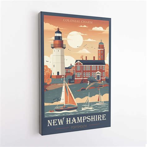 New Hampshire Colonial Charm Portsmouth Poster | United World Memories
