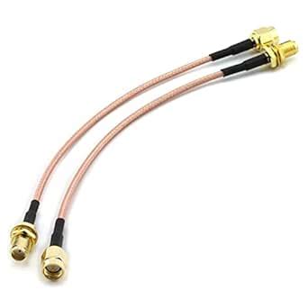 DZS Elec 2pcs RF Connecting Line RG316 High Frequency Wire Jumper 15cm ...