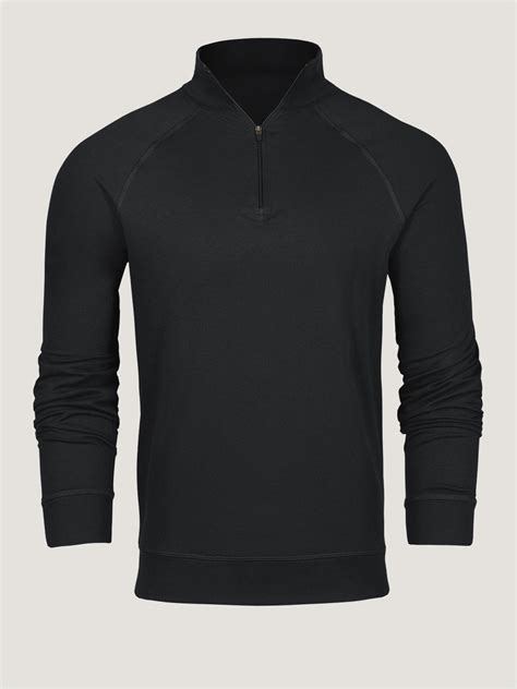 Black Quarter Zip | Fresh Clean Threads Canada