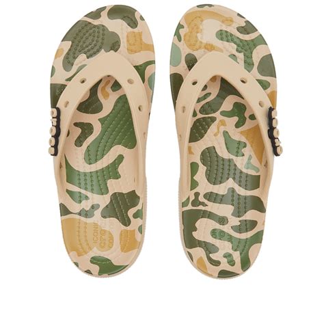 Crocs Classic Crocs Printed Camo Flip Chai & Camo | END. (US)