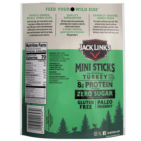 Jack Link's MrBeast Zero Sugar 8g Protein Mini Turkey Jerky Sticks ...