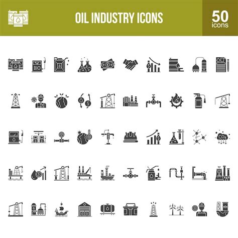 Oil industry icons | Premium Vector