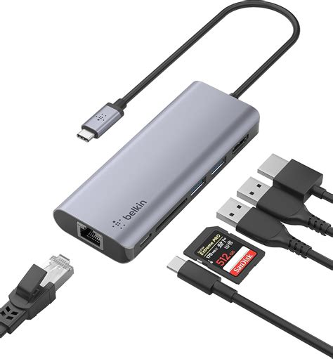 Belkin USB C Hub, 6-in-1 MultiPort Adapter Dock India | Ubuy