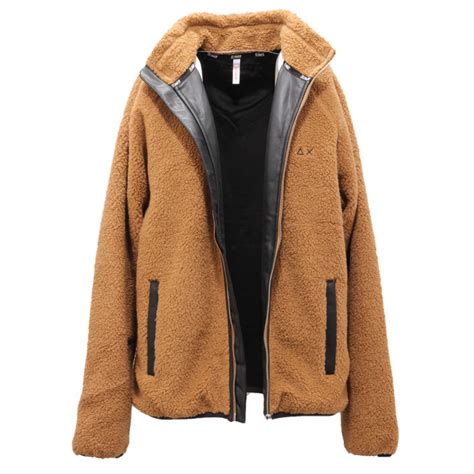 8382AI giubbotto orsetto uomo SUN 68 man teddy jacket cameo color/black