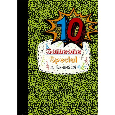 Someone Special Notebook Age 10 / 10th Birthday Card | PaperCards.com
