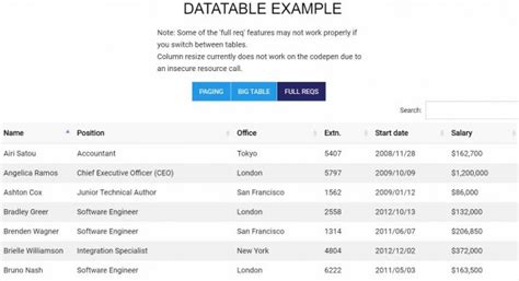 DataTable Switcher CSS 的图像结果