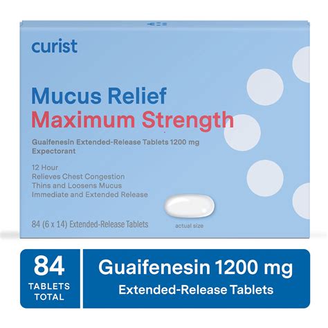 Buy Curist Guaifenesin Mucus 1200 mg Maximum Strength OTC - 84 Count ...
