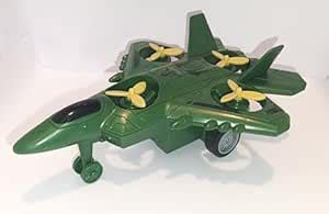 Military Style Quad-Rotor Aircraft Toy, Green Combat Drone with Yellow ...