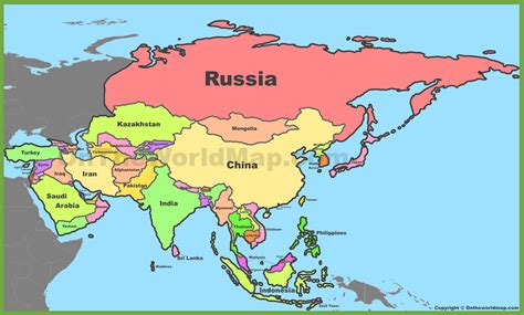 Asia Countries On Map 的图像结果