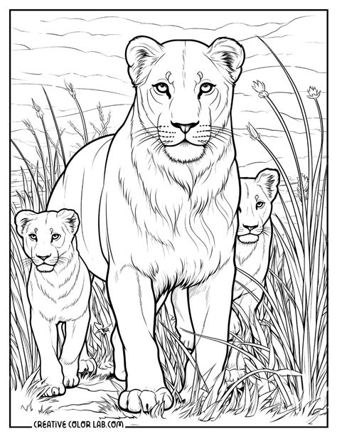 Lion Cub Coloring Pages Lions Coloring Pages