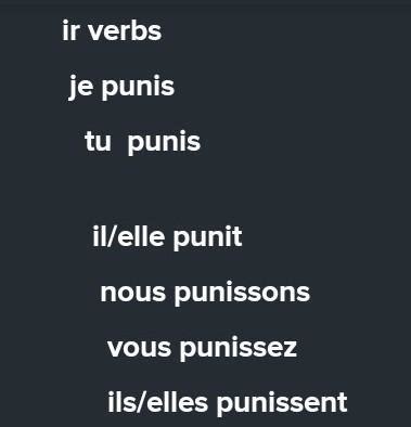 In french how can we conjugate "ir" verbs? - Brainly.in