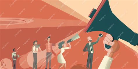 A cartoon of people holding up megaphone with one saying the other ...