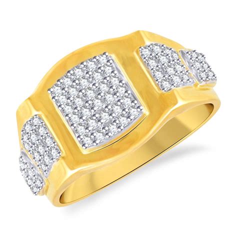 Vidhi Jewels Gold Plated Stunning Brass Finger Ring for Men [VFR188G ...