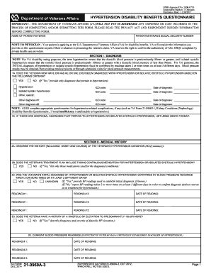 VA 21-0960A-3 2014-2026 - Fill and Sign Printable Template Online