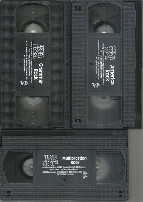 Schoolhouse Rock - Grammar Rock VHS 1995 America Rock Multiplication ...