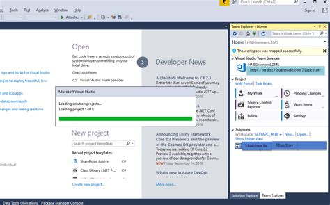 Image result for Visual Studio 2019 TFS Connection