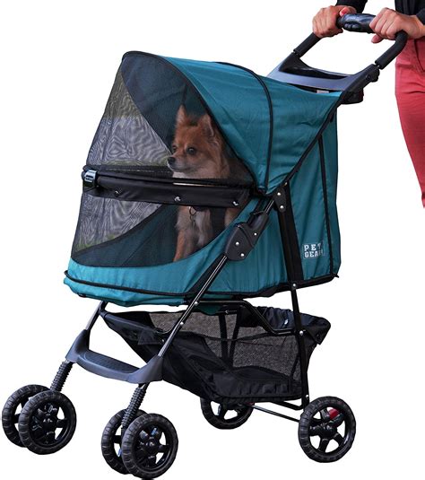Amazon.com : Pet Gear No-Zip Happy Trails Pet Stroller for Cats/Dogs ...