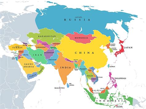 Asia Map Countries 的图像结果