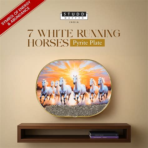 7 White Running Horses Pyrite Plate [Capsule Frame] – studdmuffynlife