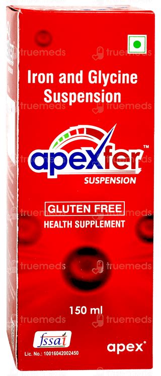 Apexfer Gluten Free Oral Suspension 150 Ml - Uses, Side Effects, Dosage ...