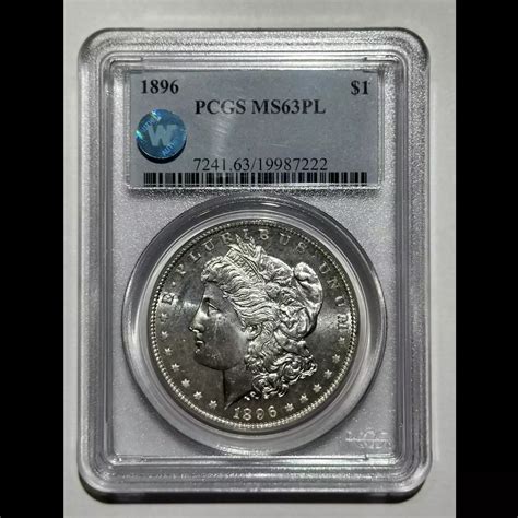 1896 Morgan Silver Dollar PCGS MS-63 PL - Sight White Sight White - Bob ...