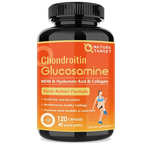 Amazon.com: NATURE TARGET Glucosamine Chondroitin Joint Support Supplement - Plus MSM, Collagen ...