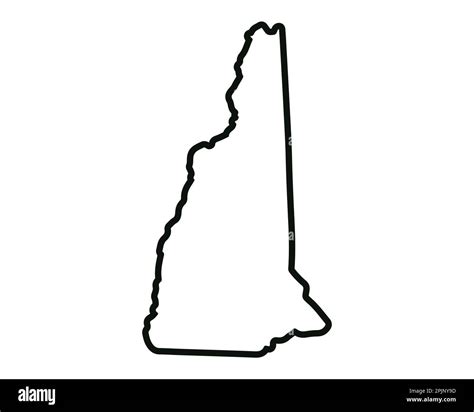 New Hampshire state map. US state map. New Hampshire outline symbol. Vector illustration Stock ... - outline of new hampshire