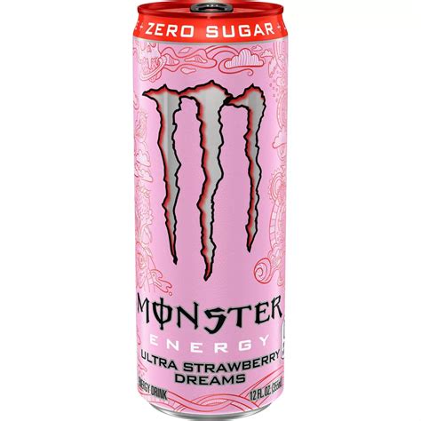 Monster Ultra Strawberry Dreams Energy Drink - 12 fl oz Can - Walmart.com